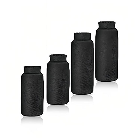 Ice Hot Compress Solid Hydrogel Finger Protector, Black 2 Long 2 Short, Black 2 Long 3 Short