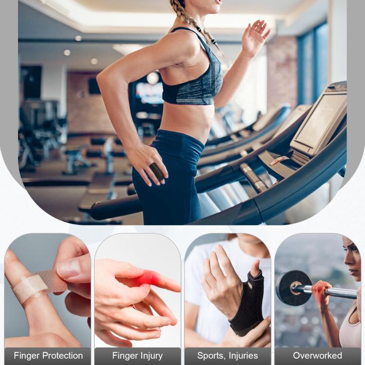 Ice Hot Compress Solid Hydrogel Finger Protector, Black 2 Long 2 Short, Black 2 Long 3 Short