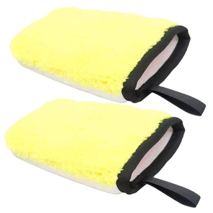 2pcs Car Interior Cleaning Gloves Dashboard Seat Car Washing Tools