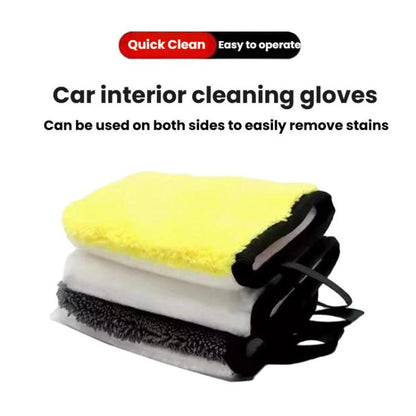 2pcs Car Interior Cleaning Gloves Dashboard Seat Car Washing Tools