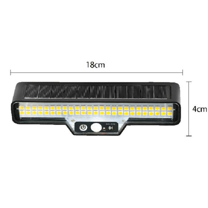 Solar-Powered Outdoor Motion-Sensor Lighting Lamp, Warm Light, White Light, Highlight