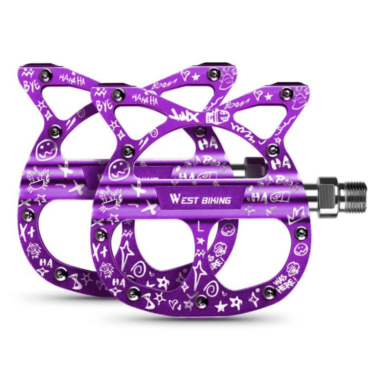 WEST BIKING Triple-Bearing Aluminum Folding Bicycle Pedals