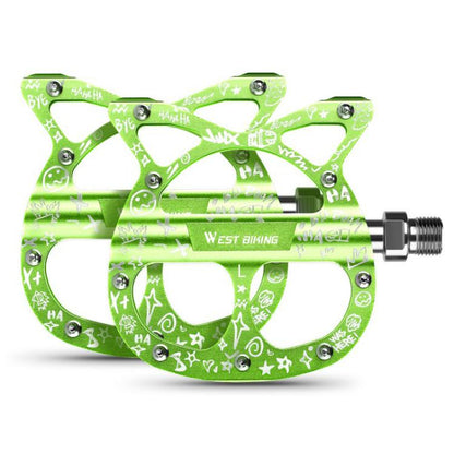 WEST BIKING Triple-Bearing Aluminum Folding Bicycle Pedals