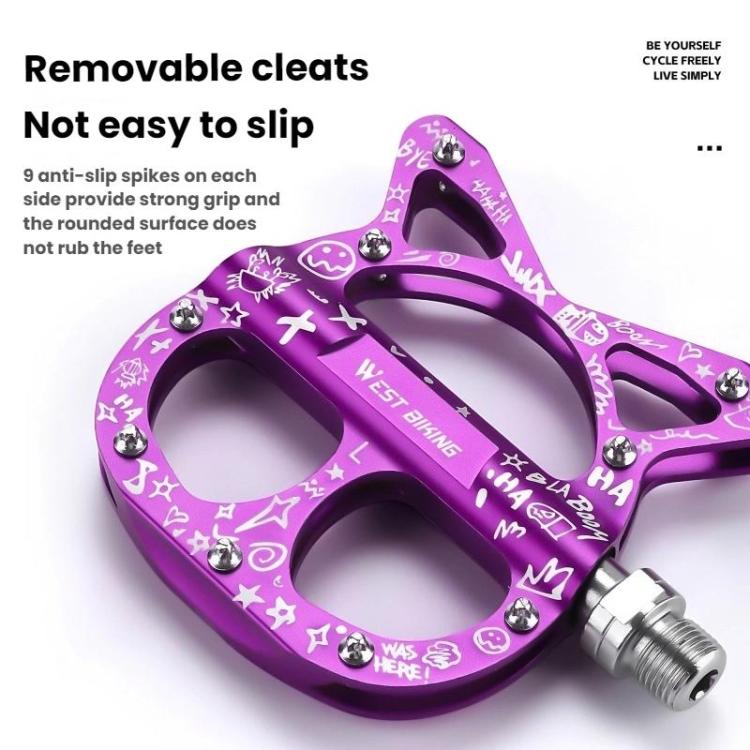 WEST BIKING Triple-Bearing Aluminum Folding Bicycle Pedals