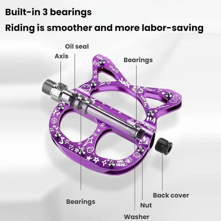 WEST BIKING Triple-Bearing Aluminum Folding Bicycle Pedals