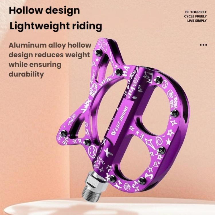 WEST BIKING Triple-Bearing Aluminum Folding Bicycle Pedals