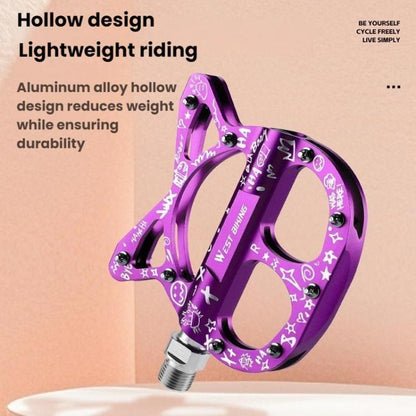 WEST BIKING Triple-Bearing Aluminum Folding Bicycle Pedals