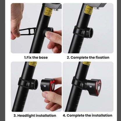 WEST BIKING Smart Heart Taillight With Cycling Brake Sensor Warning Light