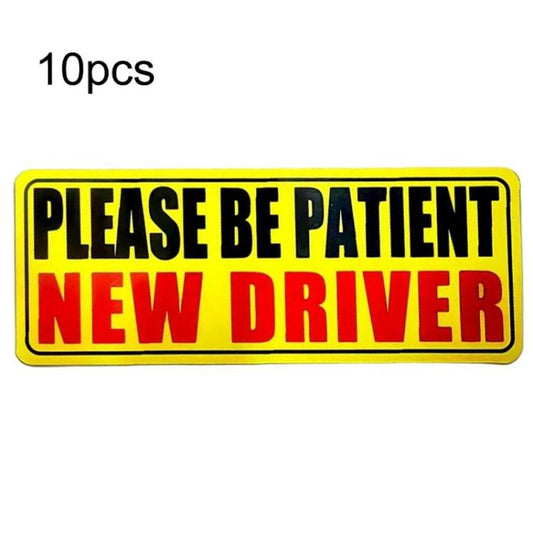 10pcs New Driver Car Probationary Sticker Reflective Magnetic Warning Sticker