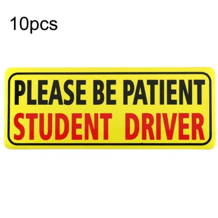 10pcs New Driver Car Probationary Sticker Reflective Magnetic Warning Sticker