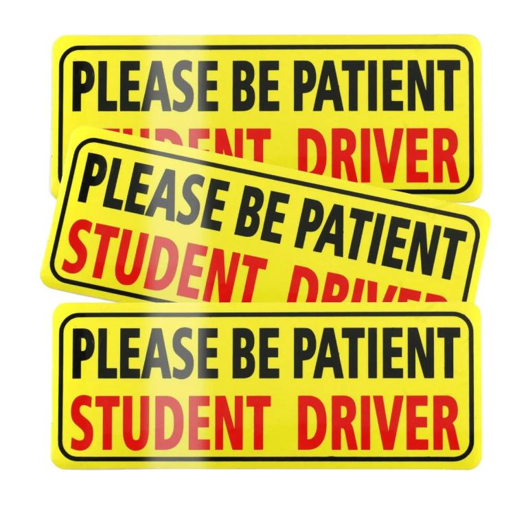 10pcs New Driver Car Probationary Sticker Reflective Magnetic Warning Sticker