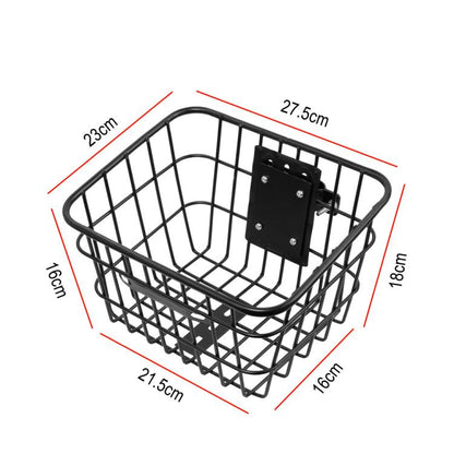 Panier avant universel pour trottinette électrique, panier portable pratique en tube de fer