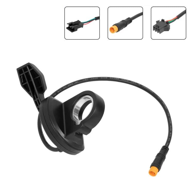 Accélérateur de vélo électrique 108X R Démarrage Poignée tournante de vitesse réglable Accélérateur de pouce Frein, Connecteur femelle carré 3 trous, Broche carrée 3 broches, Broche ronde 3 broches