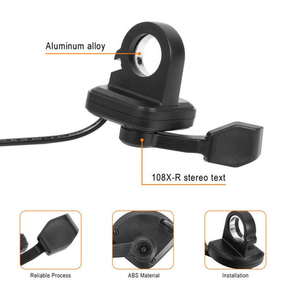 Accélérateur de vélo électrique 108X R Démarrage Poignée tournante de vitesse réglable Accélérateur de pouce Frein, Connecteur femelle carré 3 trous, Broche carrée 3 broches, Broche ronde 3 broches