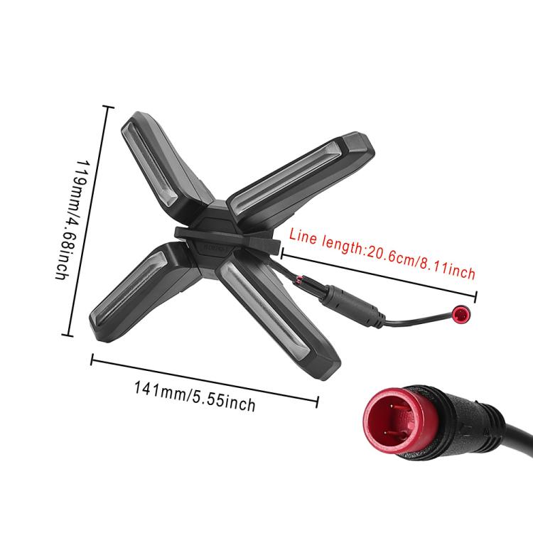 Electric Scooter X Type 4W Super Bright Headlight, For Ninebot ZT3 / ZT3 Pro