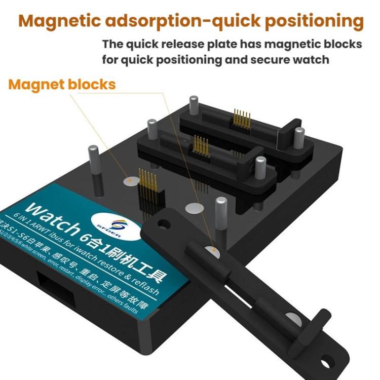 SFDER 7 In 1 Watch Flashing Test Stand, For iWatch Series 1 / 2 / 3 / 4 / 5 / 6