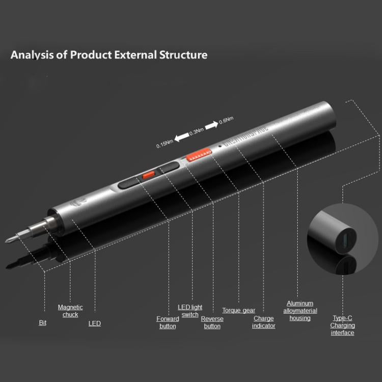 CREATIONSPACE CS0701A 29pcs High-Torque Mini Electric Screwdriver Set