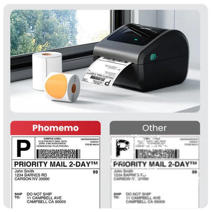 Phomemo D450-BT Bluetooth Shipping Label Printer Inkless Barcode Label Maker for 20-115mm Labels, D450-BT