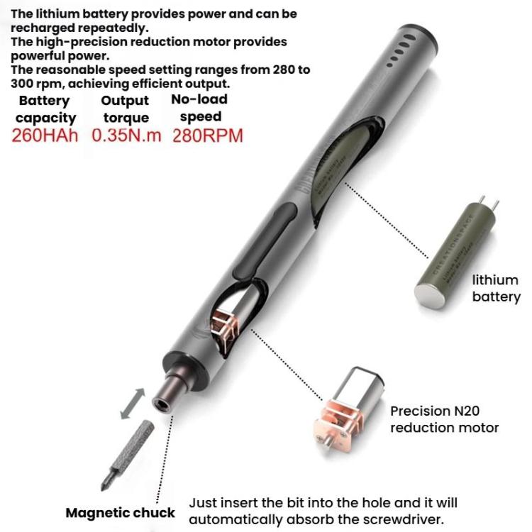 Pen-Shaped Electric Screwdriver Precision Screwdriver Set, CREATIONSPACE CS0202B 23pcs, CREATIONSPACE CS0205A 21pcs, CREATIONSPACE CS0203B 59pcs