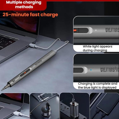 CREATIONSPACE CS0312A 23pcs Precision Electric Screwdriver Set Eyeglass Screw Installation Removal Set