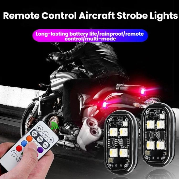 Wireless Remote-Controlled Motorcycle LED Flashing Taillight For Retrofitting, 1 Light, 2 Lights, 4 Lights, 6 Lights, 8 Lights