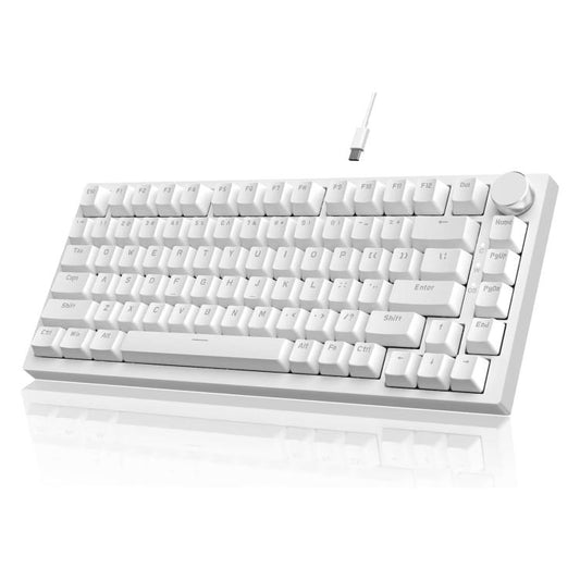 Ajazz AK820 Hot Swappable Wired Mechanical Keyboard With Light, Green Switch Ice Blue Light White, Red Switch White Light Black, AS Red Switch White Light Gray White, HP Switch White Light White Gray, Sea Salt Switch RGB Purple White Blue              ...