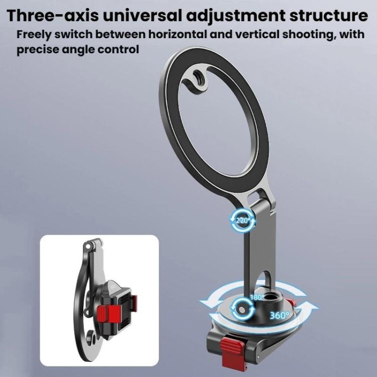 For DJI Osmo Action 3 / 4 / 5 Pro / Osmo 360 Flymile Quick-Release Magnetic Mount, OM12
