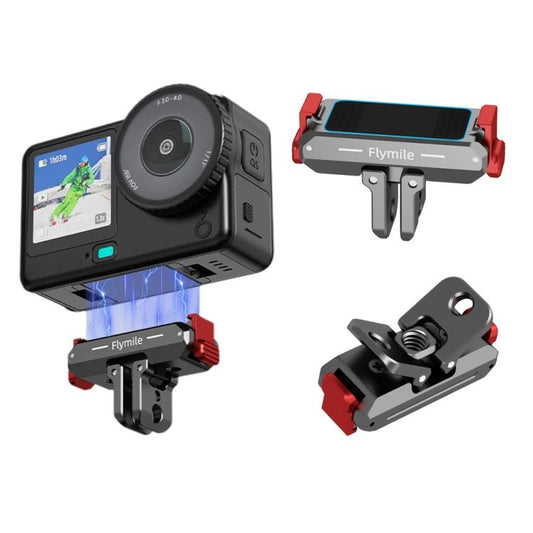 For DJI Osmo Nano Flymile Magnetic Quick-Release Base Two-Jaw Foldable Extension Bracket Accessories For Action Cameras, Metal