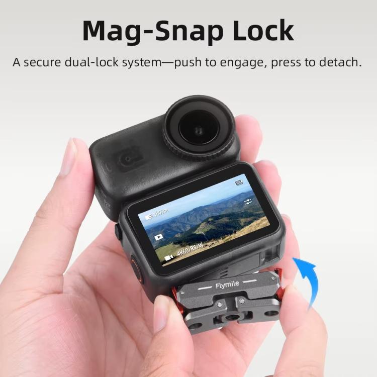 For DJI Osmo Nano Flymile Magnetic Quick-Release Base Two-Jaw Foldable Extension Bracket Accessories For Action Cameras, Metal