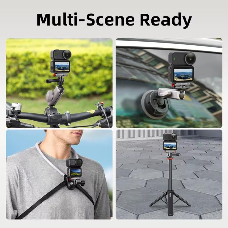 For DJI Osmo Nano Flymile Magnetic Quick-Release Base Two-Jaw Foldable Extension Bracket Accessories For Action Cameras, Metal