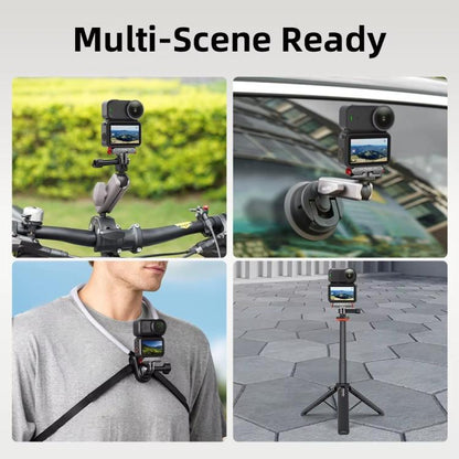 For DJI Osmo Nano Flymile Magnetic Quick-Release Base Two-Jaw Foldable Extension Bracket Accessories For Action Cameras, Metal