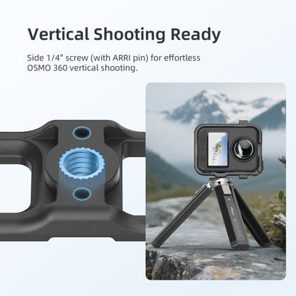 For DJI Osmo 360 aMagisn Expansion Cage Plastic Frame with Lens Cap