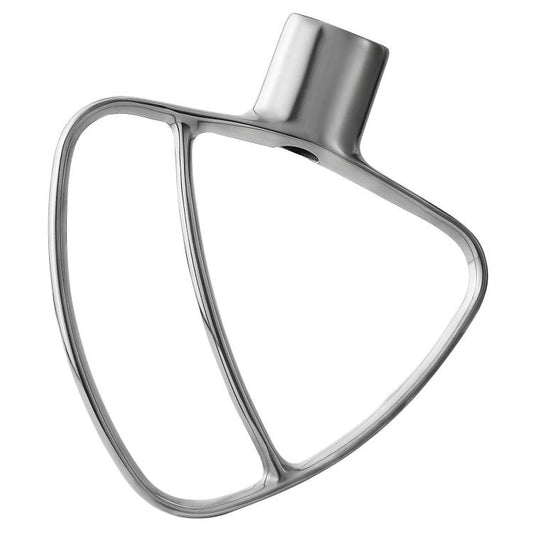 Batteur plat en acier inoxydable pour mélangeurs KitchenAid de 4,5 et 5 pintes - Accessoire résistant aux éclats sans revêtement, batteur plat