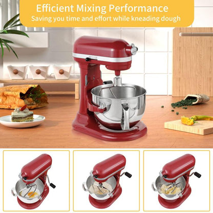 Batteur plat en acier inoxydable pour robots pâtissiers KitchenAid à bol relevable de 5,5 et 6 pintes, sans revêtement, accessoire de mélange durable, 5,5 et 6 pintes