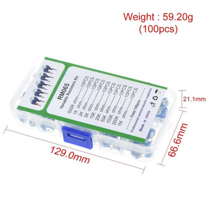 100pcs /Set Adjustable Resistor Box Kit