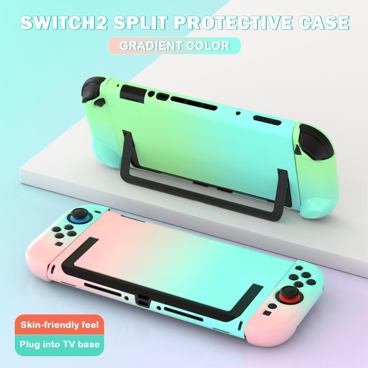 For Nintendo Switch 2 Split-Type Gradient Protective Case Controller & Console Cover, Pink, White, Purple, Blue Green, Pink Blue, Blue Purple, Pink Purple