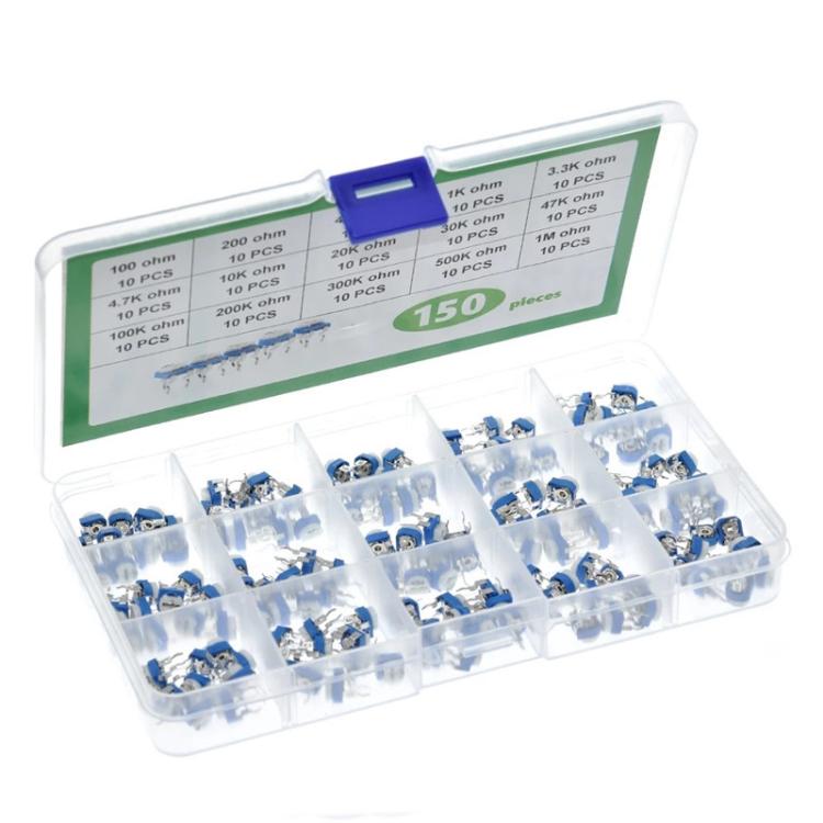 150pcs /Set 6mm Adjustable Resistor Box Lit