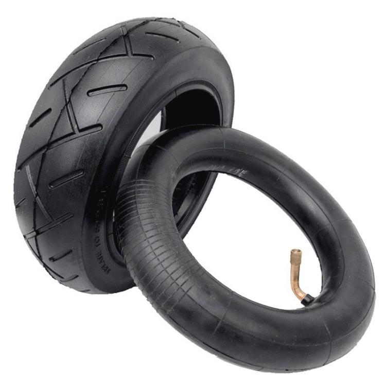 For Kugoo M4 Electric Scooter Anti-Slip Shock-Absorbing Wear-Resistant Rubber Tire, 10 x 2.125 Outer Tire, 10 x 2.125 45-Degree Curved-Valve Inner Tire, 10 x 2.125 90-Degree Curved-Valve Inner Tire, 10 x 2.125 Outer Tire + 45-Degree Inner Tire