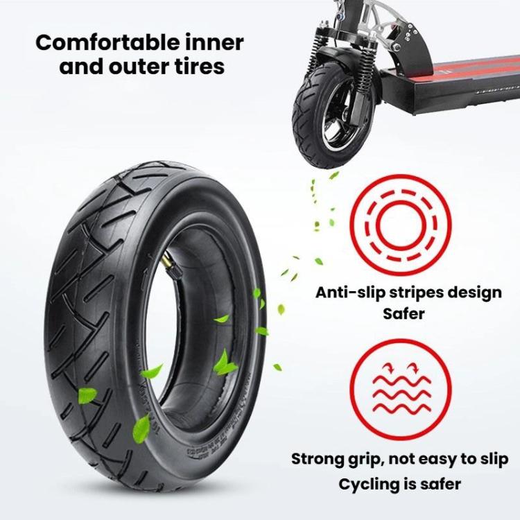 For Kugoo M4 Electric Scooter Anti-Slip Shock-Absorbing Wear-Resistant Rubber Tire, 10 x 2.125 Outer Tire, 10 x 2.125 45-Degree Curved-Valve Inner Tire, 10 x 2.125 90-Degree Curved-Valve Inner Tire, 10 x 2.125 Outer Tire + 45-Degree Inner Tire