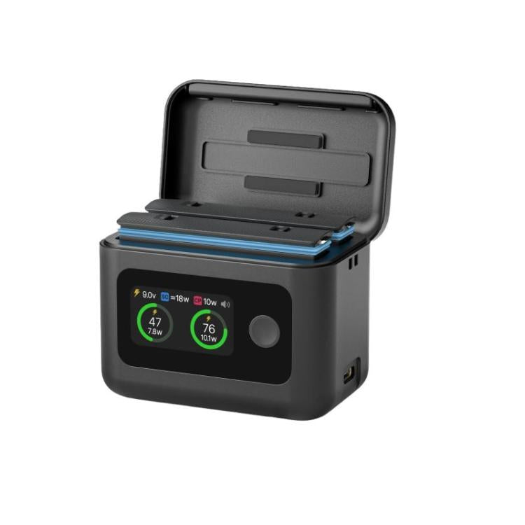 SYMIK Battery Charger Hub For Insta360 X5 Charging Station Portable Power Manager With 1.47-Inch LCD Screen