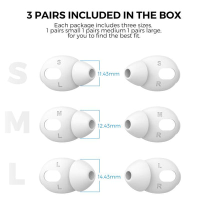 For AirPods 3 AhaStyle PT66-3 3pairs S+M+L Earphone Silicone Acoustic Earplugs, For AirPods 3 PT66-3