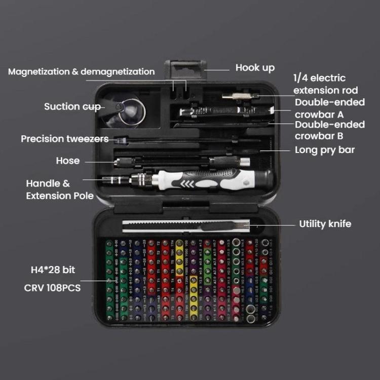 Multi-Functional Precision Screwdriver Set Laptop Phone Disassembly Tools, CREATIONSPACE YDL-21132 132pcs