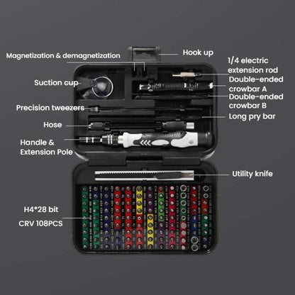 Multi-Functional Precision Screwdriver Set Laptop Phone Disassembly Tools, CREATIONSPACE YDL-21132 132pcs