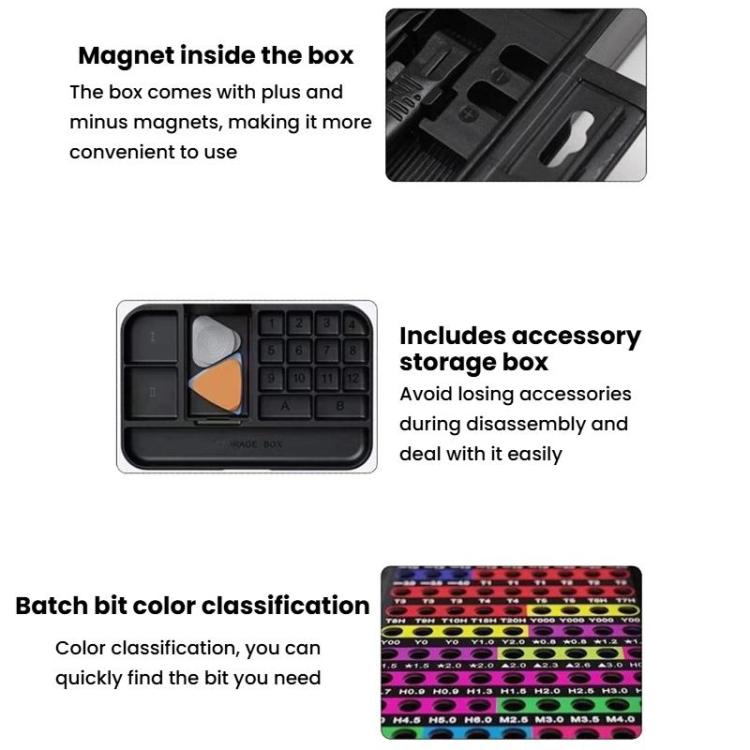 Multi-Functional Precision Screwdriver Set Laptop Phone Disassembly Tools, CREATIONSPACE YDL-21132 132pcs