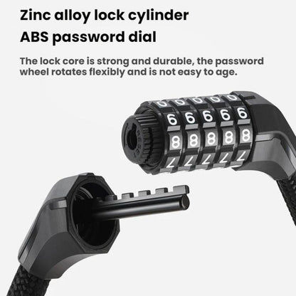 WEST BIKING Extended Portable Bicycle Steel Cable Anti-Theft Combination Lock