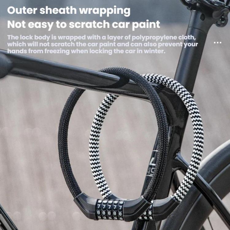 WEST BIKING Extended Portable Bicycle Steel Cable Anti-Theft Combination Lock