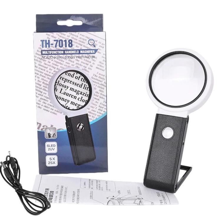 LED Folding Desktop Magnifying Glass For Reading Antique Jewelry Identification