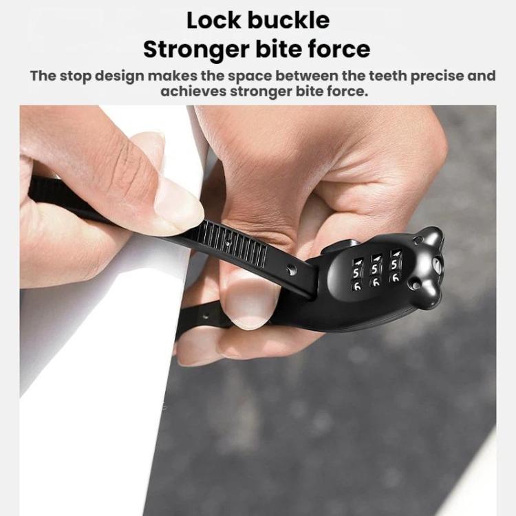 WEST BIKING Bicycle/Motorcycle Helmet Anti-Theft Portable Combination Cable Tie Lock, Bear Short, Bear Long, Regular Short, Regular Long