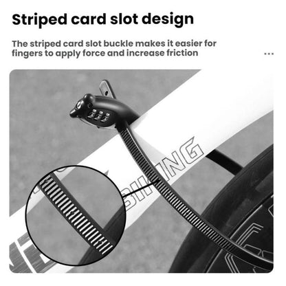 WEST BIKING Bicycle/Motorcycle Helmet Anti-Theft Portable Combination Cable Tie Lock, Bear Short, Bear Long, Regular Short, Regular Long