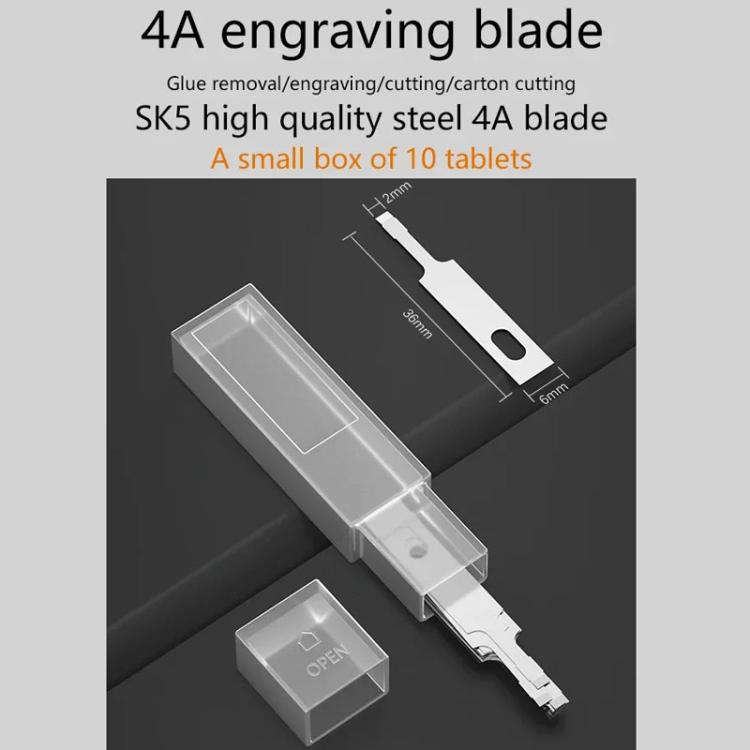 MaAnt M077 150pcs /Box Double-sided Flat Blade Cell Phone Repair Back Cover Removal Artistic Engraving Knife Blade, No. 4A, No. 4, No. 11, No. 16, No. 17